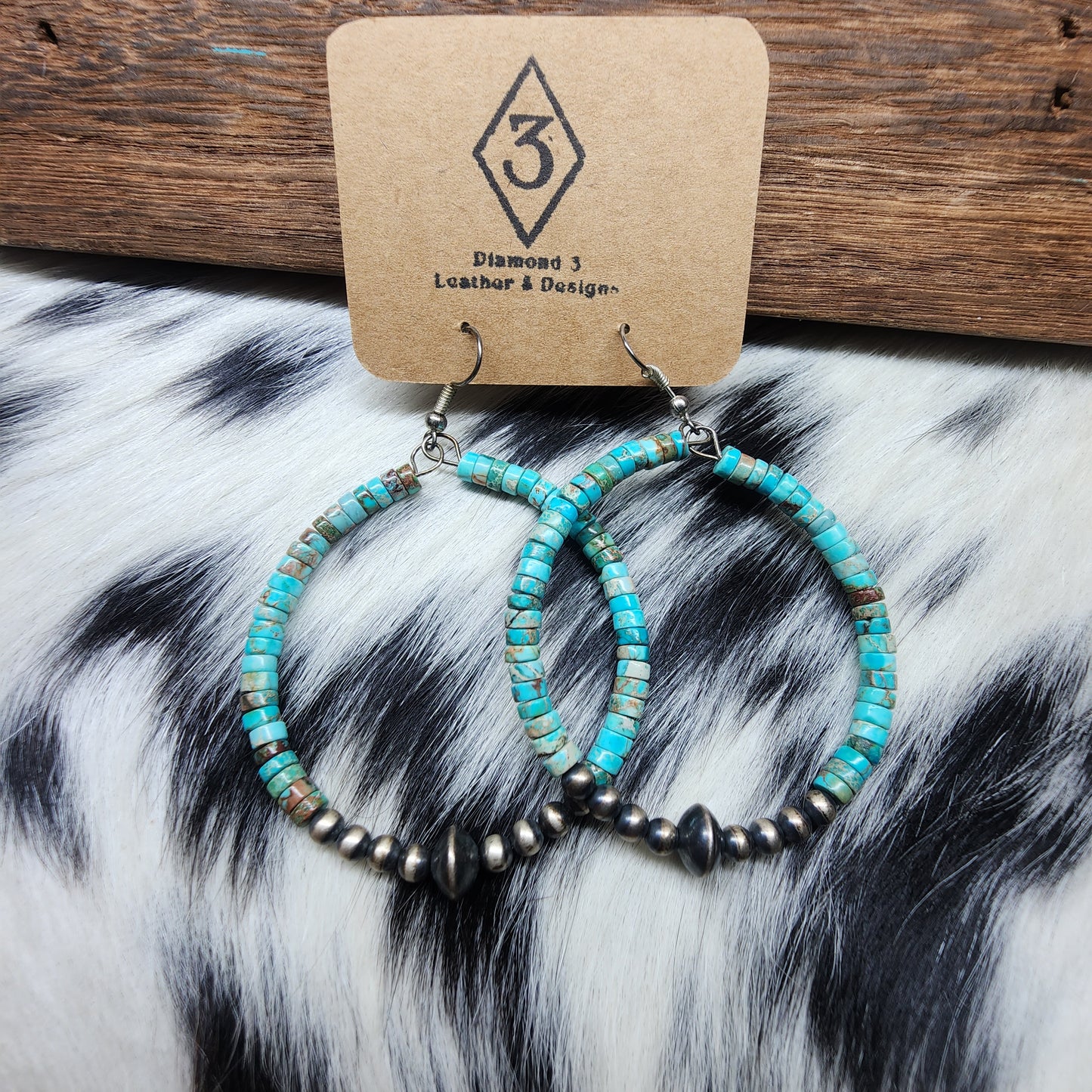 Heishi & Navajo Pearl Hoops