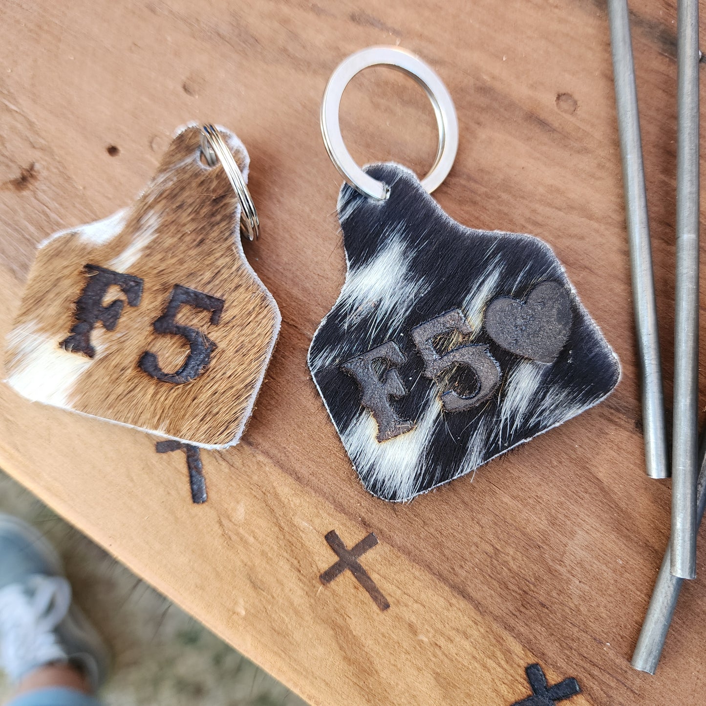 Mini Cattle Tag Keychain