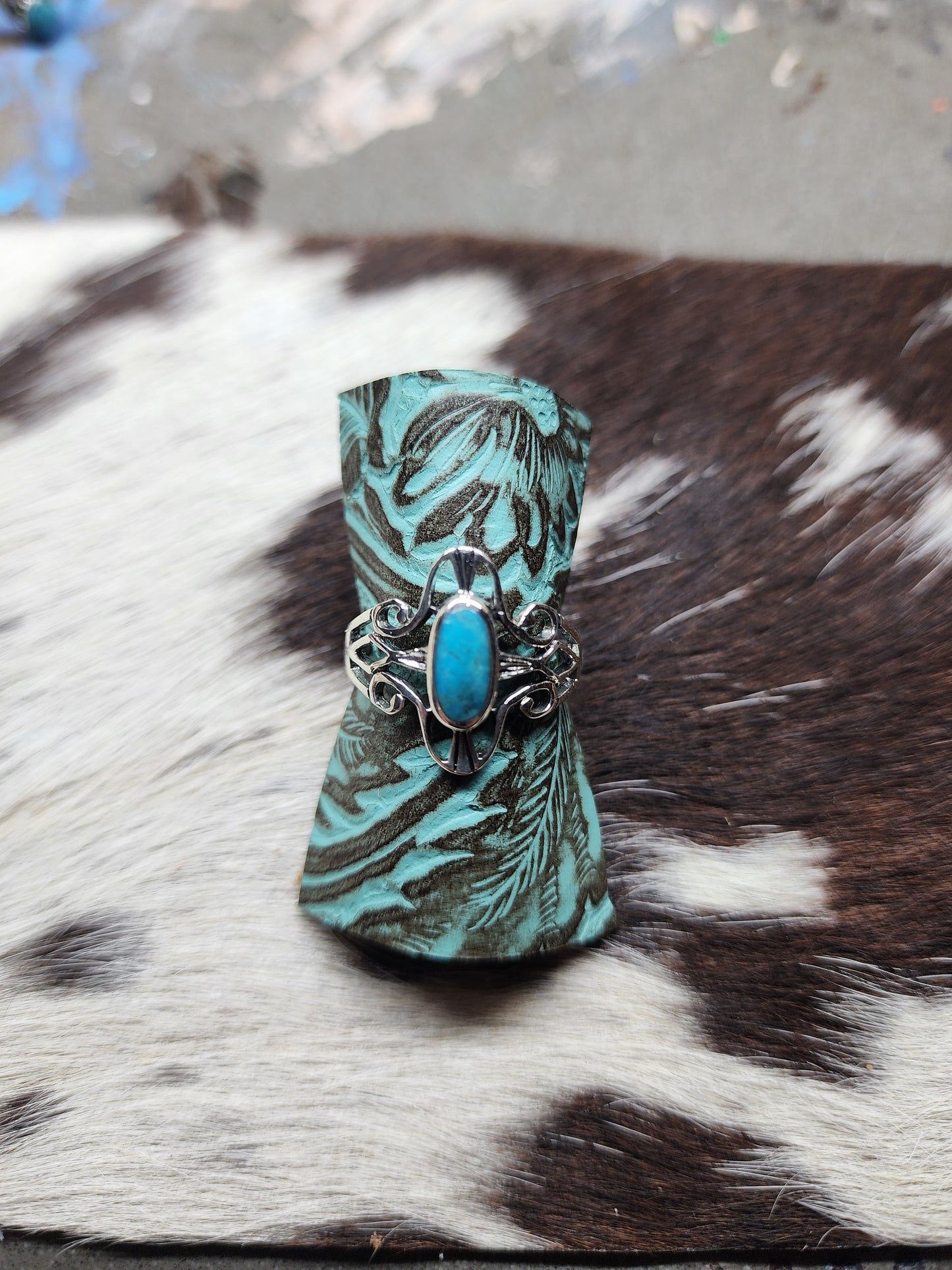 Sterling Silver & Genuine Turquoise Rings