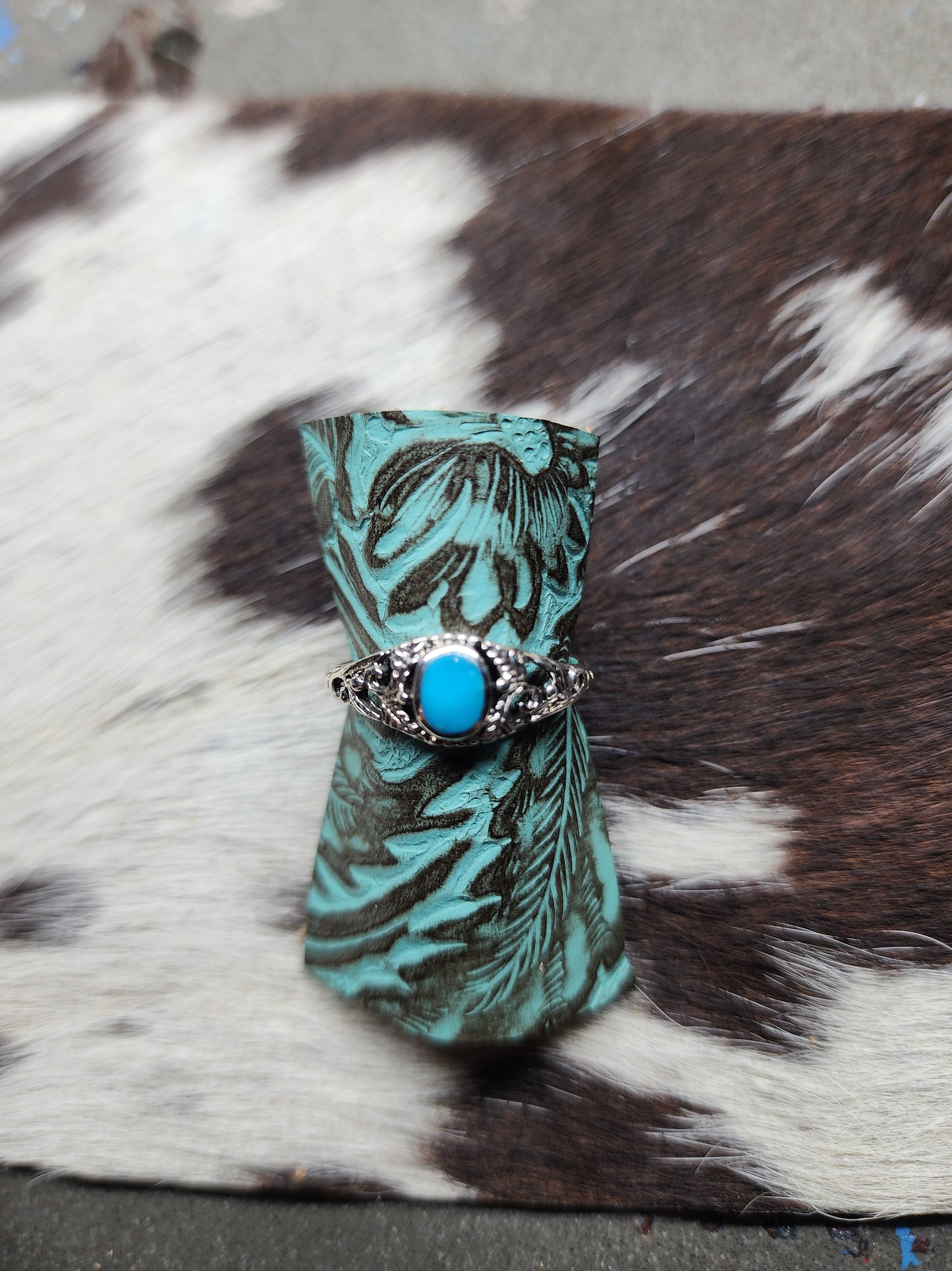 Sterling Silver & Genuine Turquoise Rings