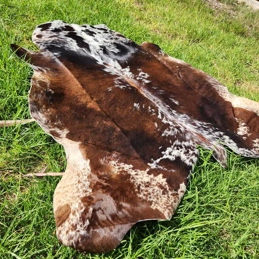 Brown & White Speckled Cowhide