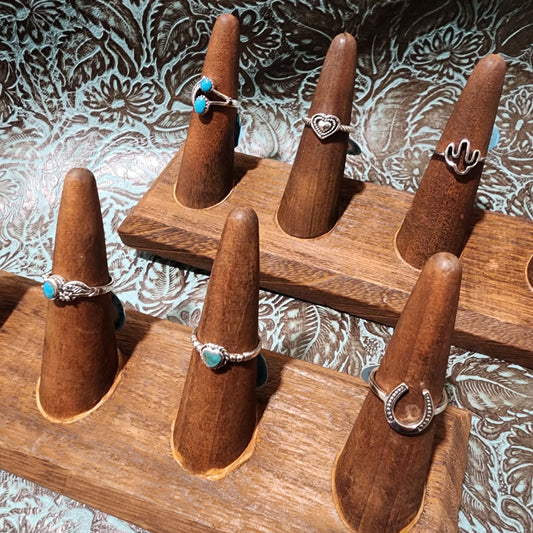 Sterling Silver & Genuine Turquoise Rings