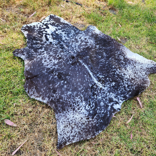 Dark Brown & White Speckled Cowhide