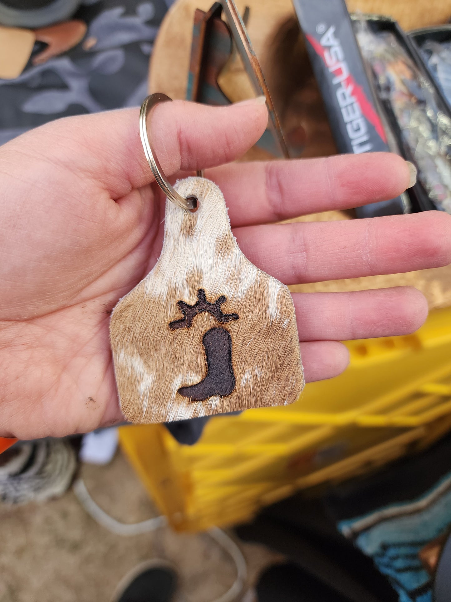 Mini Cattle Tag Keychain
