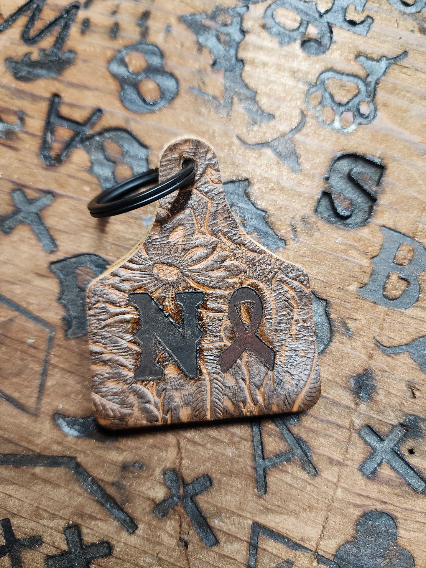 Mini Cattle Tag Keychain