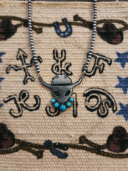 Alien Cowboy Statement Necklace
