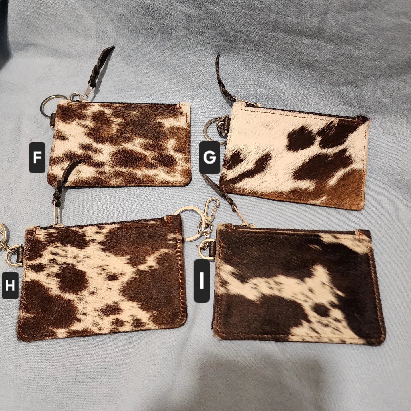 Mini Cowhide Wallet Keychain