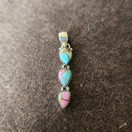 Cotton Candy Turquoise Pendant