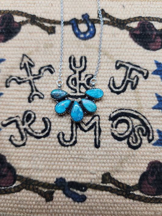 White Water Turquoise Statement Necklace